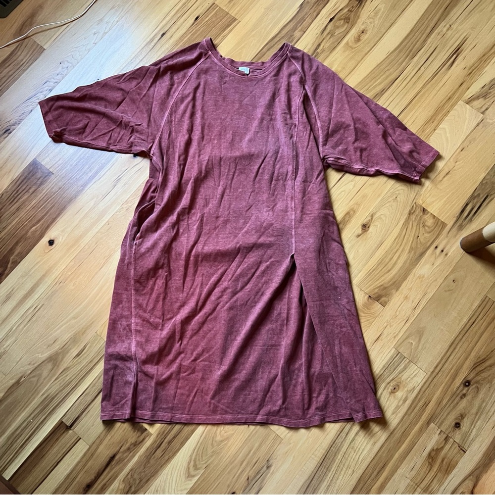 Poetry Deep Red/Rust T-Shirt Dress